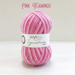 WYS sock yarn pink flamingo