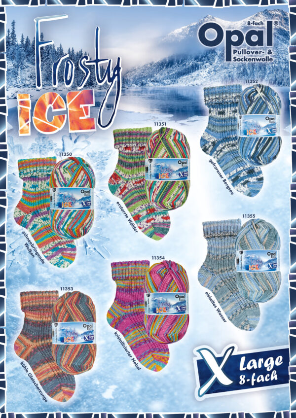 Opal Frosty Ice 8 Ply Sock Yarn